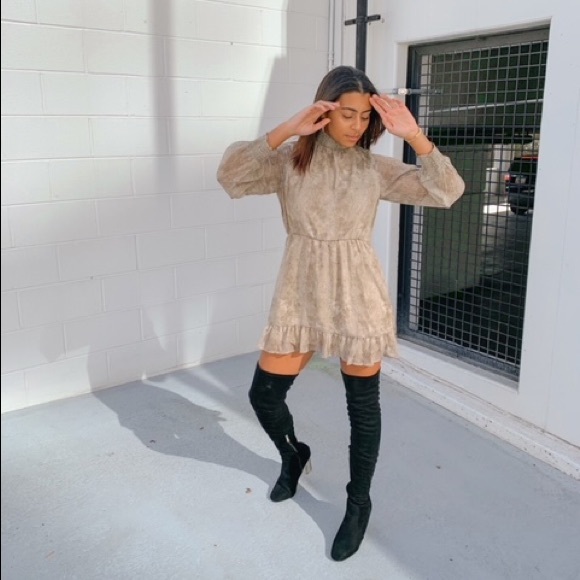 Olive Snakeskin Dress - Picture 2 of 3